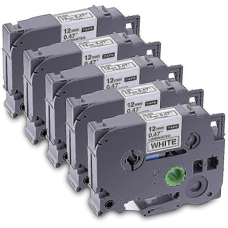 5-Pack ταινία κατασκευαστή ετικετών για Brother TZe-231 TZ-231 Laminated P-Press Label Maker Tape, για το μοντέλο PT