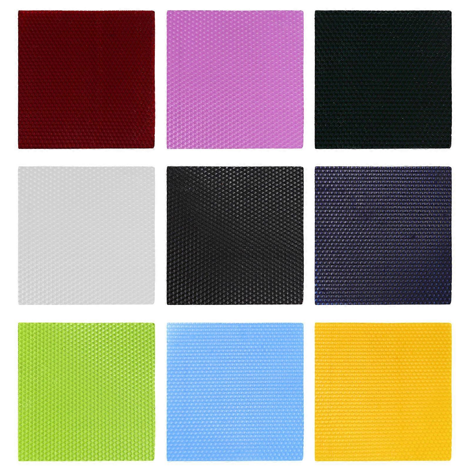 Beeswax Plates for Rolling Candles Craft Projects Assorted Color 20x20cm Family Activity 9Pcs
