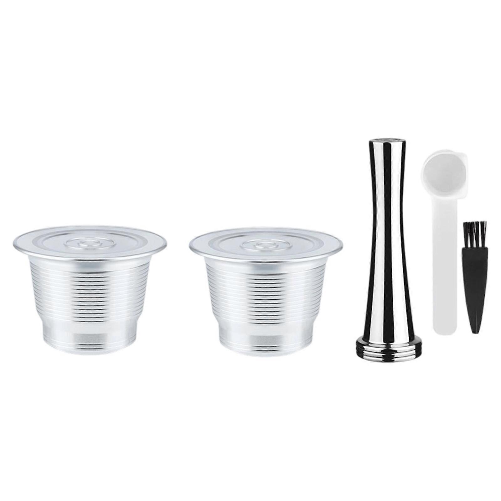 1/2Pcs Reusable Stainless Steel Coffee Pod for Espresso Coffee Machine Refillable Coffee Pod Metal Espresso Pod