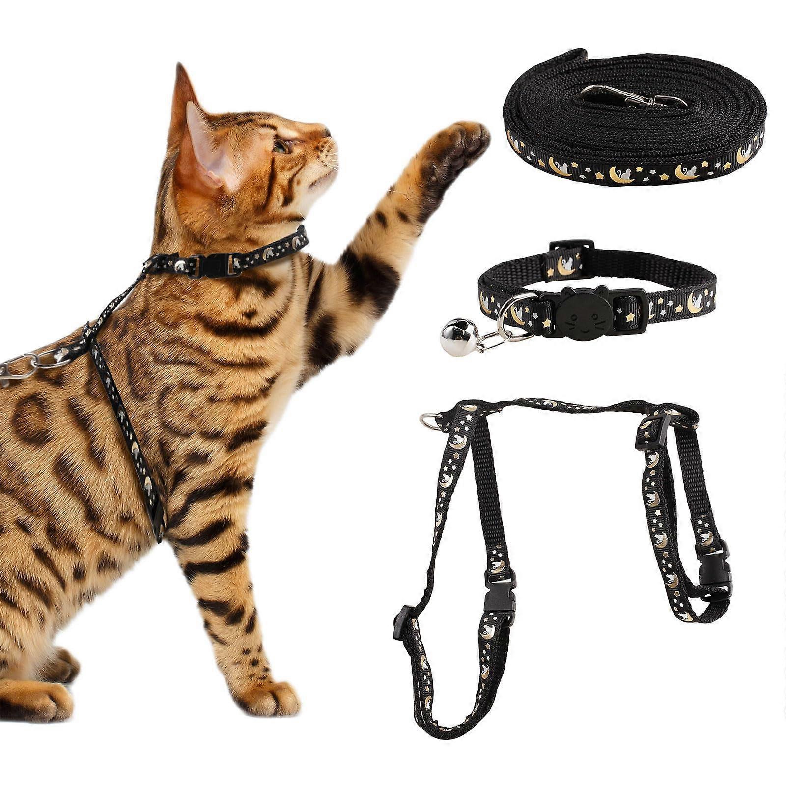 Escape Proof Cat Vest with Reflective Coating, Adjustable Harness with Lead