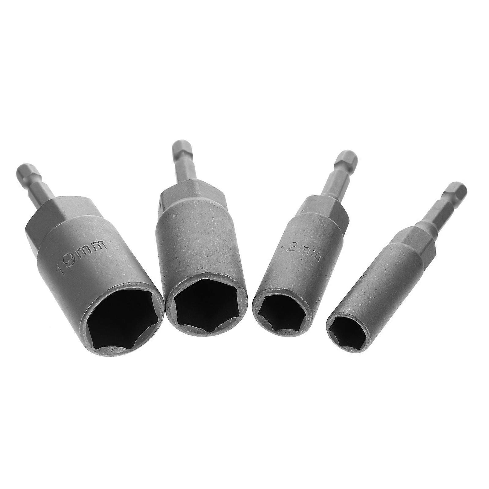 Drill Socket Set Hexagon Nut Driver Mechanics Diy Projects 19x80mm Strong