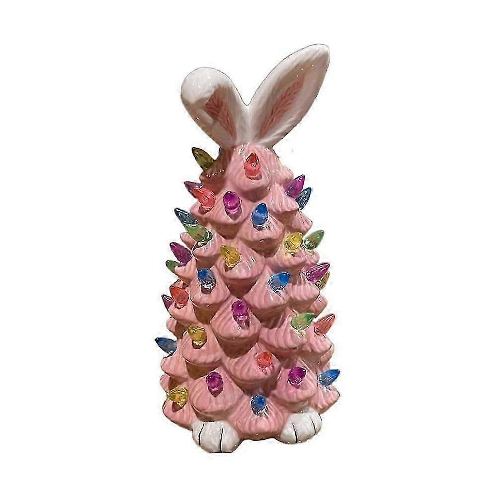 2025 Newly Lighted Easter Bunny Tabletop TreeSpring Easter Holiday Decor Gifts