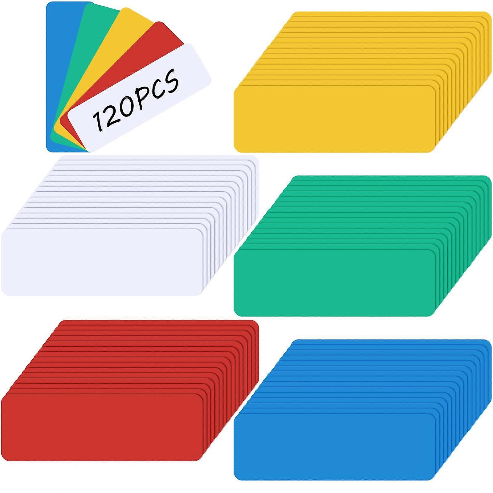 120 Pieces Dry Erase Magnetic Labels, Reusable Waterproof Name Tags, Stickers for Classroom, Office, Whiteboard Use