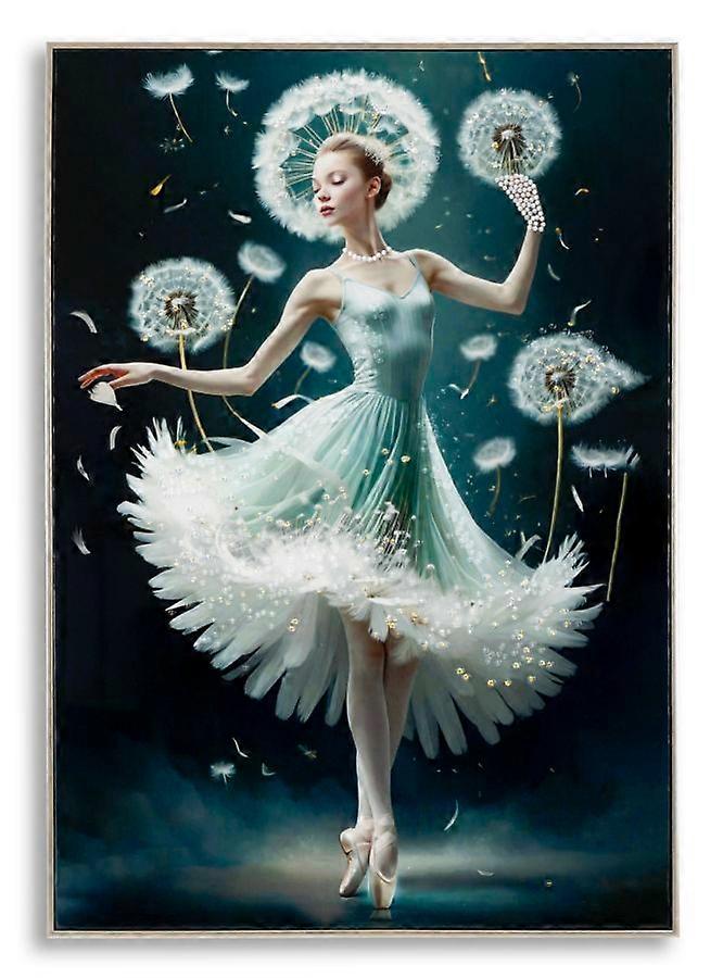 PAINTING ON CANVAS DANCING LACQUERED WITH FRAME -B- CM 72X4X102 