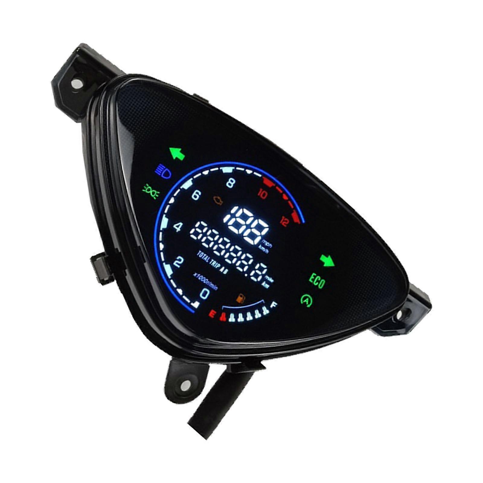 Multifunctional Clear Large Display Motorcycle Dashboard with Speedometer Gauge 12V Accurate Readings for Mio110 SPORTY Multicolor