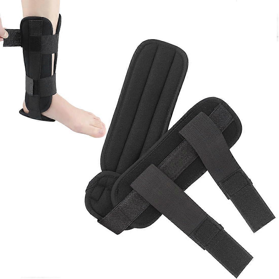 Ankle Brace for Ligament Tear and Sprains, Breathable Foot Drop Orthosis Support, Size L, Black, Fascia Stabilization