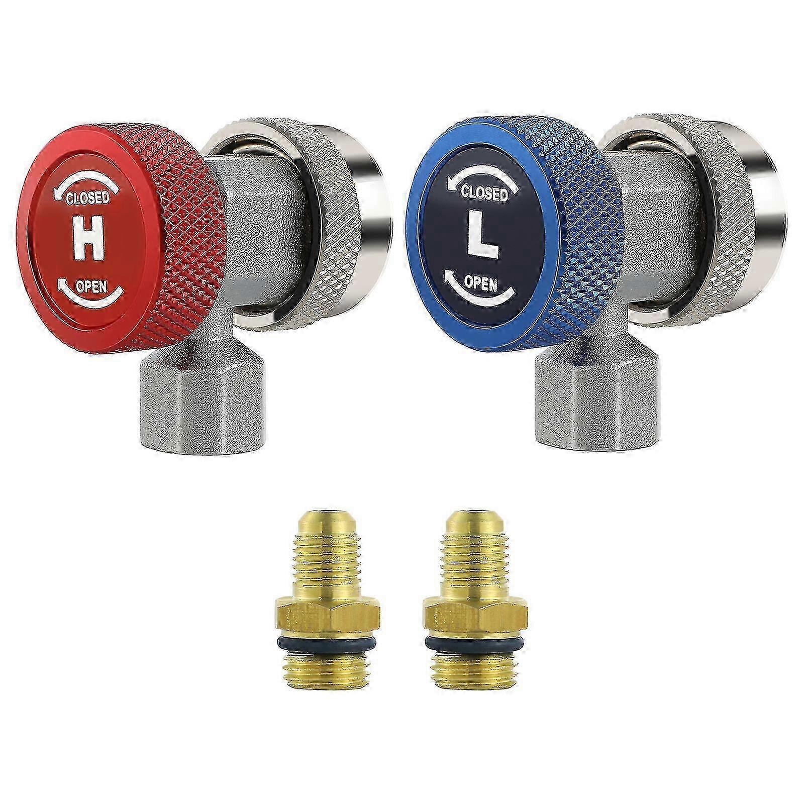 R134a Quick Coupler Adapter for AC Refrigerant - Compact 5x5x3cm Connector Tool for Easy Refrigeration Service
