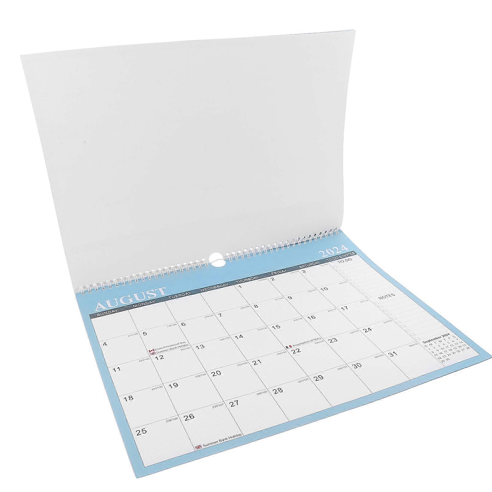 House Calendar Large Monthly Calendar Family Use Blue 38X29.5CM Countdown 1Set