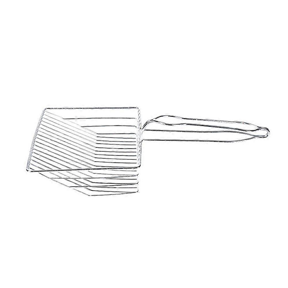 Stainless Steel Litter Scooper Cat Box Scooper Metal Long Handle For Pet Owners Cat Waste Cleaner 1Set