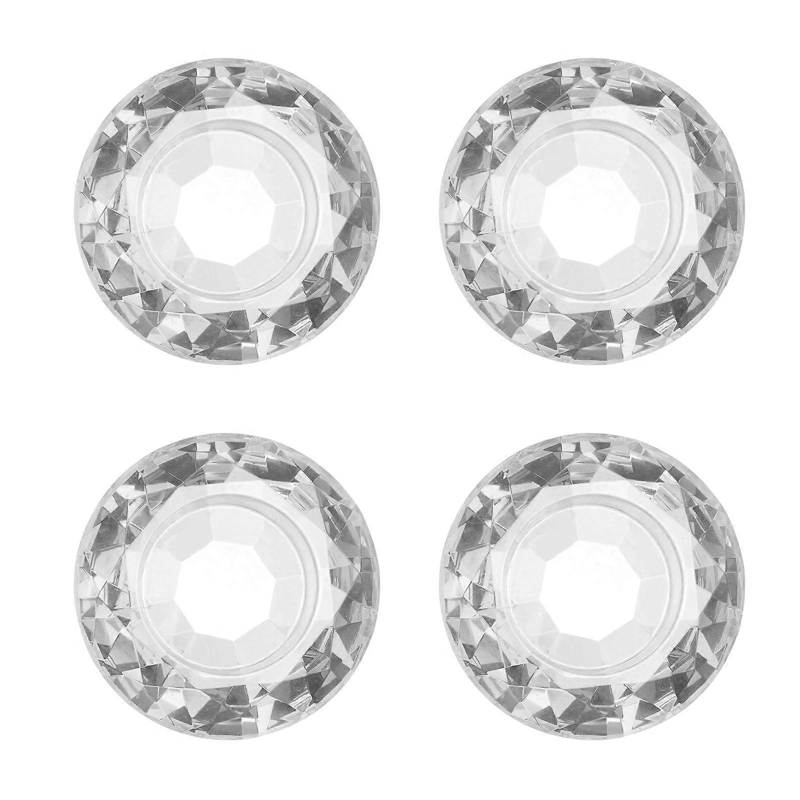 4pcs Crystal Tealight Holders for Decoration with Crystal White Color