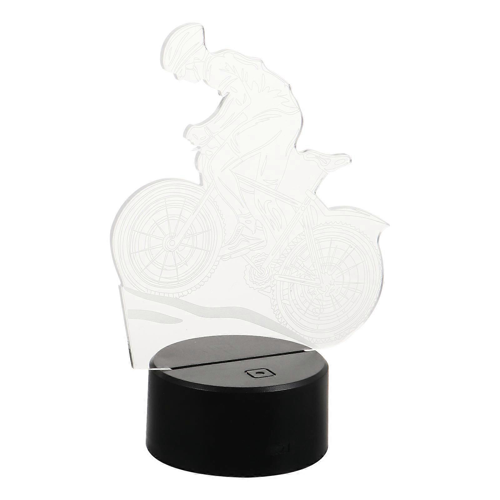 Bedroom Light Led Desktop Cycling Bedside Light Acrylic Material 3D Visual Effect 1Set
