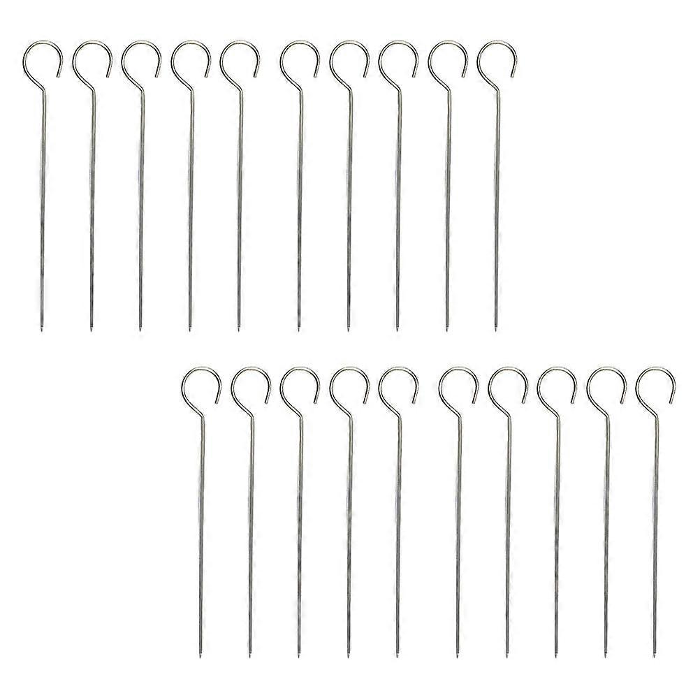 50 Pcs Stainless Steel BBQ Skewers Grilling Needles for Barbecue Kabob