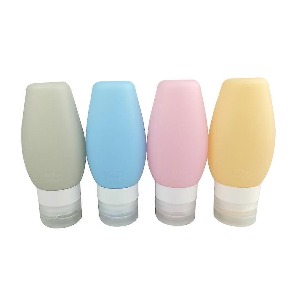 Toiletry Travel Containers Leakproof Travel Bottles For Shampoo Conditioner Lotion And Toiletries Airport Security Friendly 4Pcs