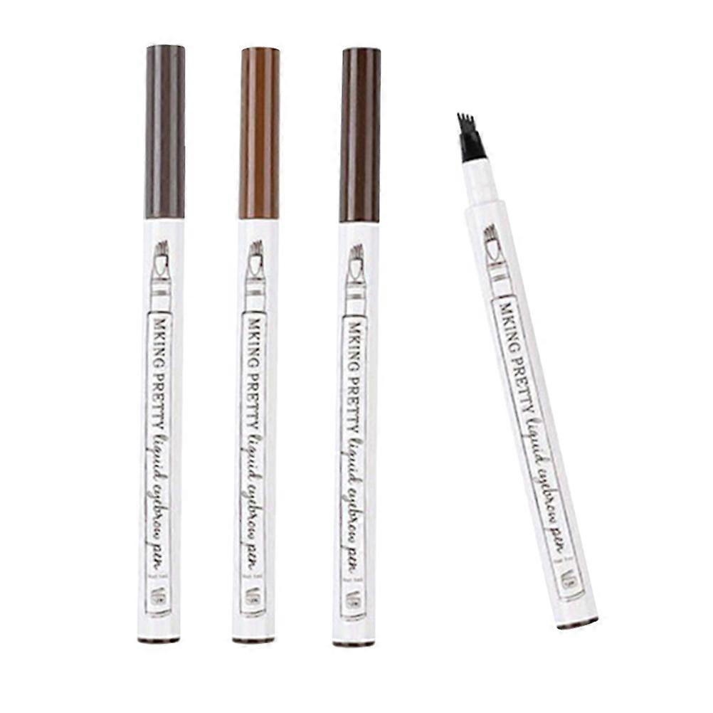 Brow Pencil Sweat-Proof Eyebrow Makeup Black For Makeup Enthusiasts Quick-Drying 4Pcs