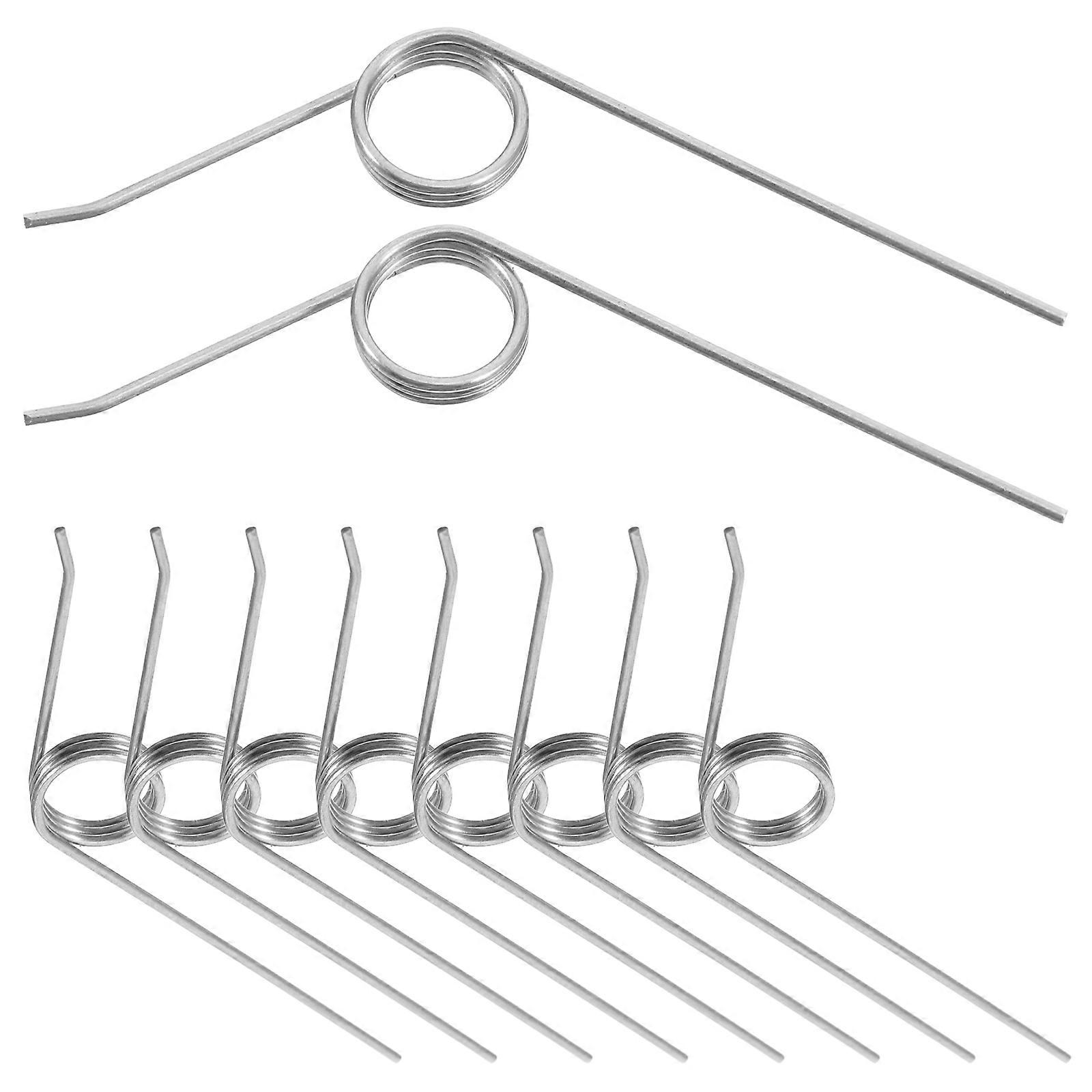 Steel Small Torsional Spring Micro Garbage Can Lid Repair Tools Diy Projects Silver 4.80X0.10X0.10cm Restores Functionality 10Pcs