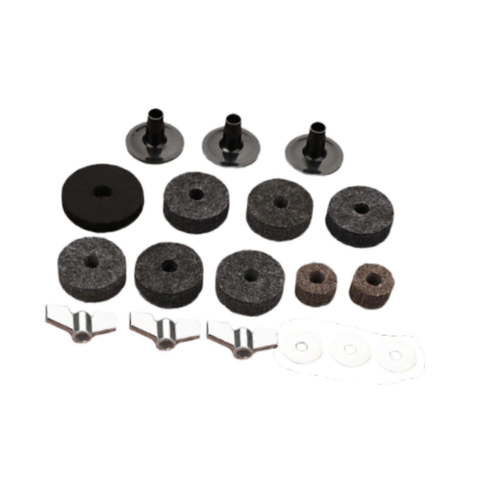 18 Pcs Replacement Cymbal Parts Cymbal Stand Felts Cymbal Stand Sleeves for Percussion Instruments