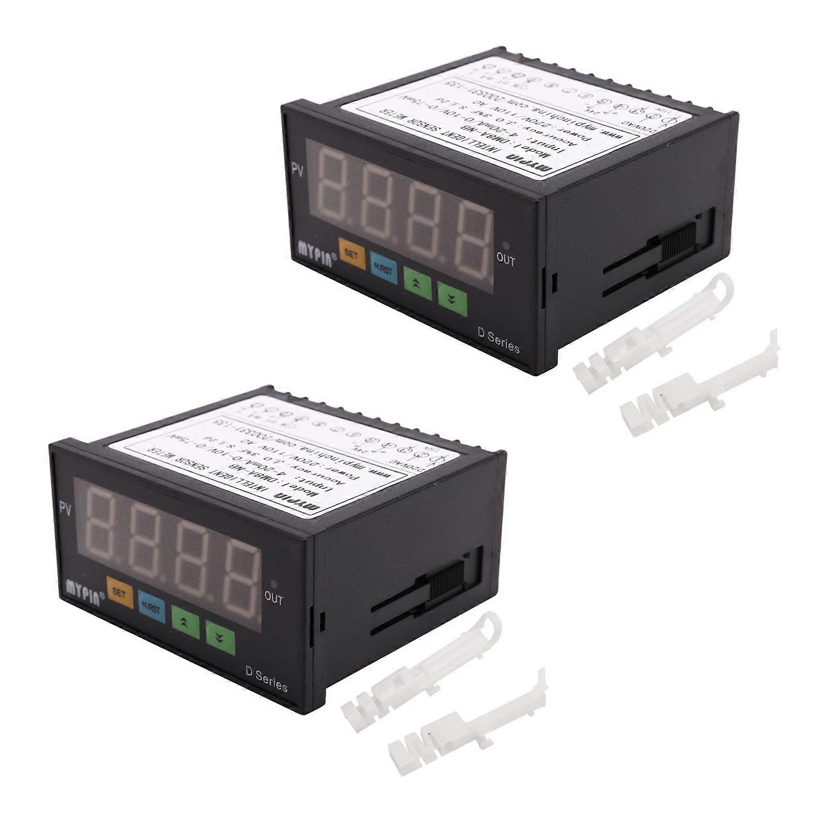 2X Digital Sensor Meter Multi-Functional Intelligent LED Display 0-75Mv/4-20Ma/0-10V Input