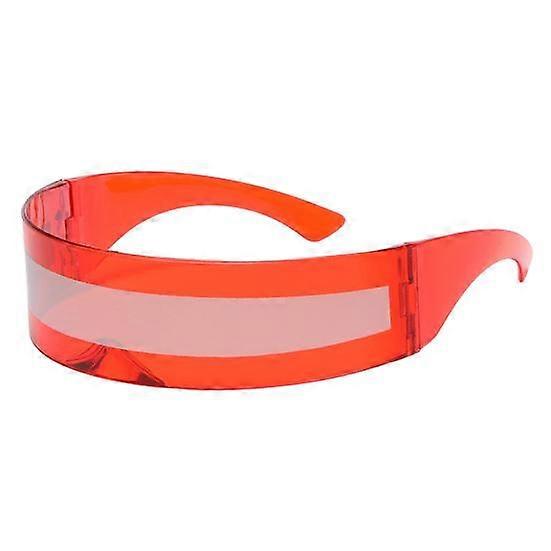 UV Protecting Glasses Frameless Design Science And Technology Style Foldable Shatterproof PC Material Lightweight for Parties Club Cosplay Cycling