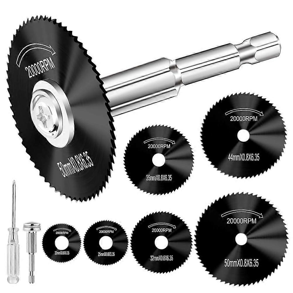 Cutting Wheel Hexagonal Shank Rotary Drill Saw 6Piece HSS Saw Blade for Drills and Rotary Tools
