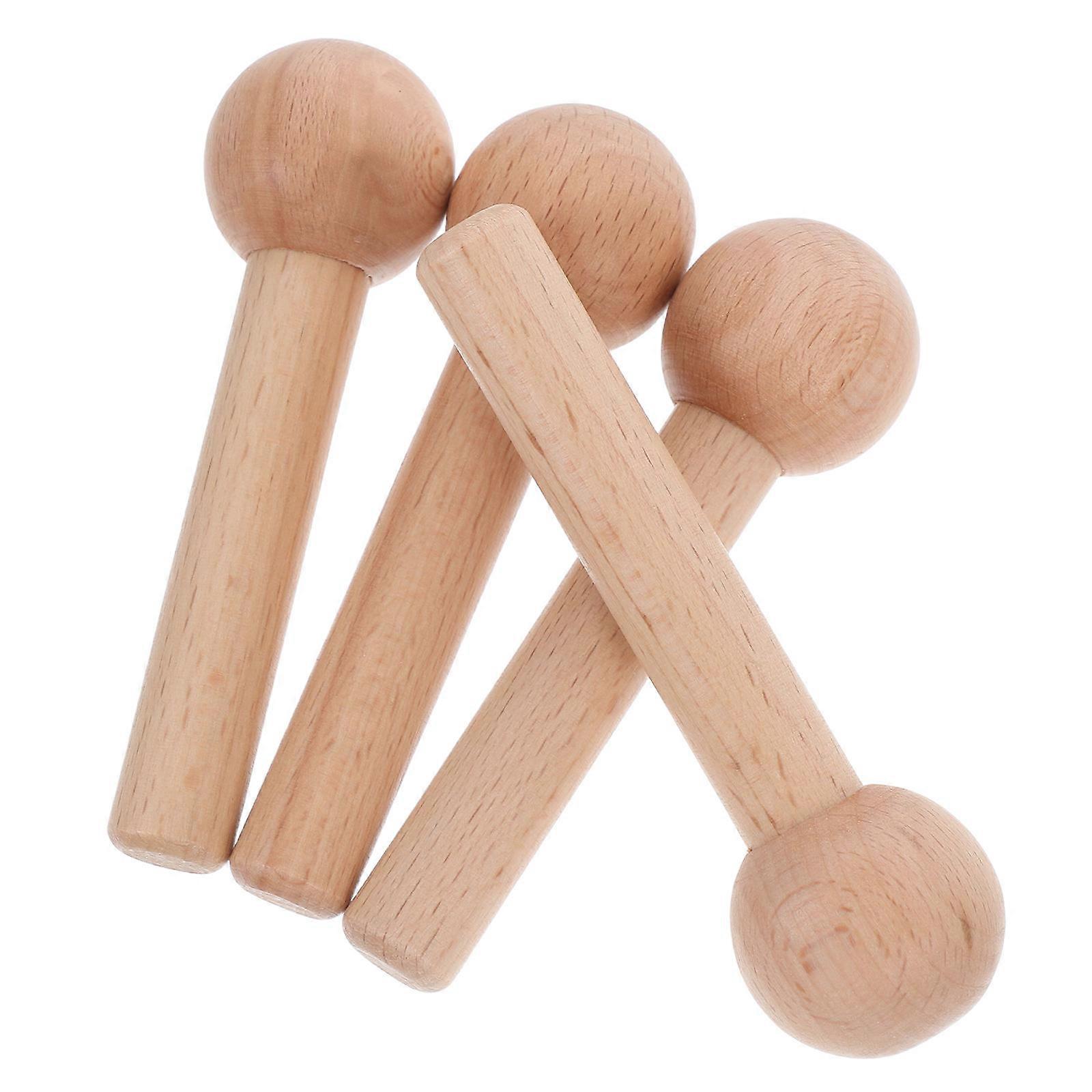 Pegboard Tool Holders Wooden Hooks Multifunctional Organization Light Yellow 4Pcs