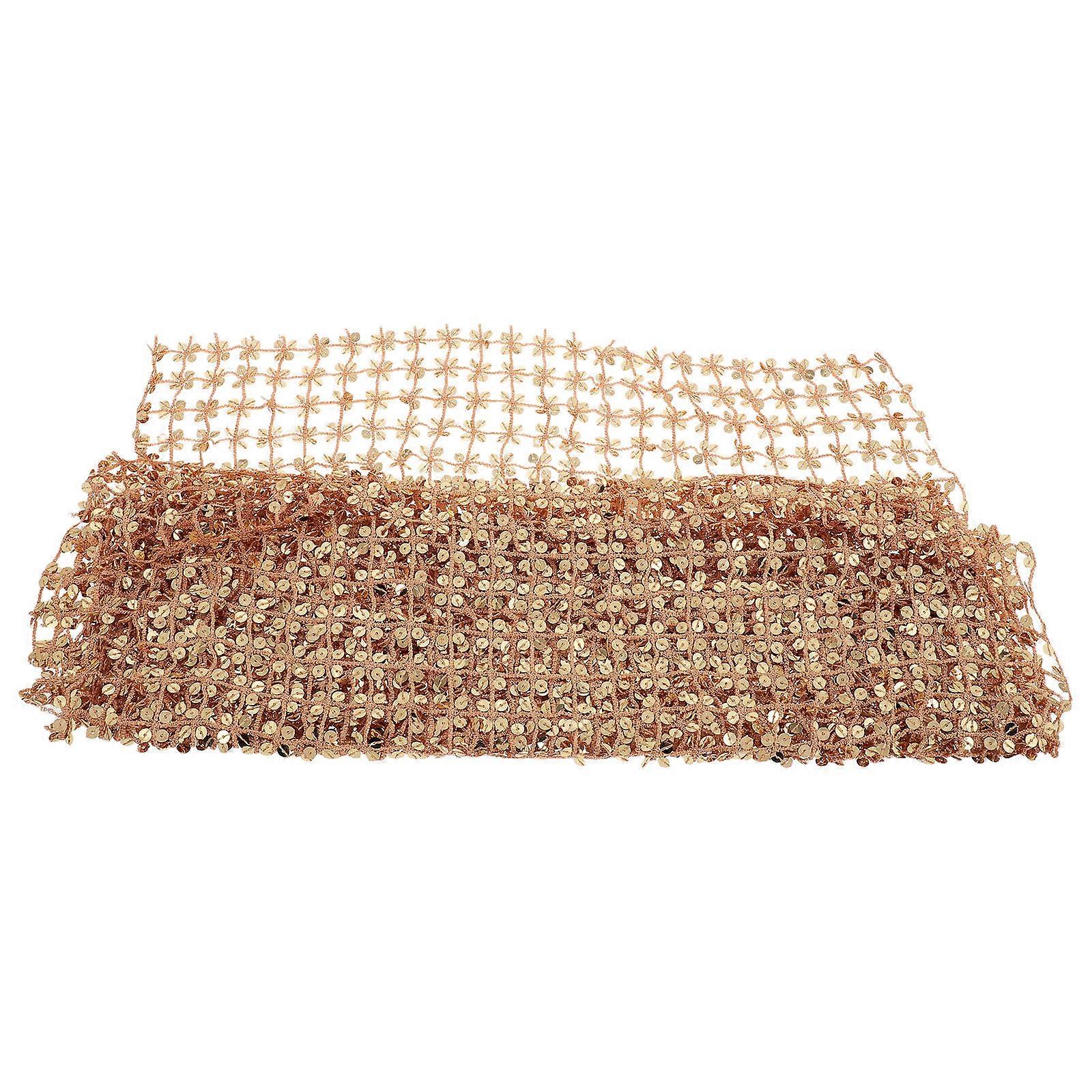 Golden Shiny Sequin Hip Scarf for Belly Dancing with Comfortable Polyester Material and Waist Belt 6.3 Inches