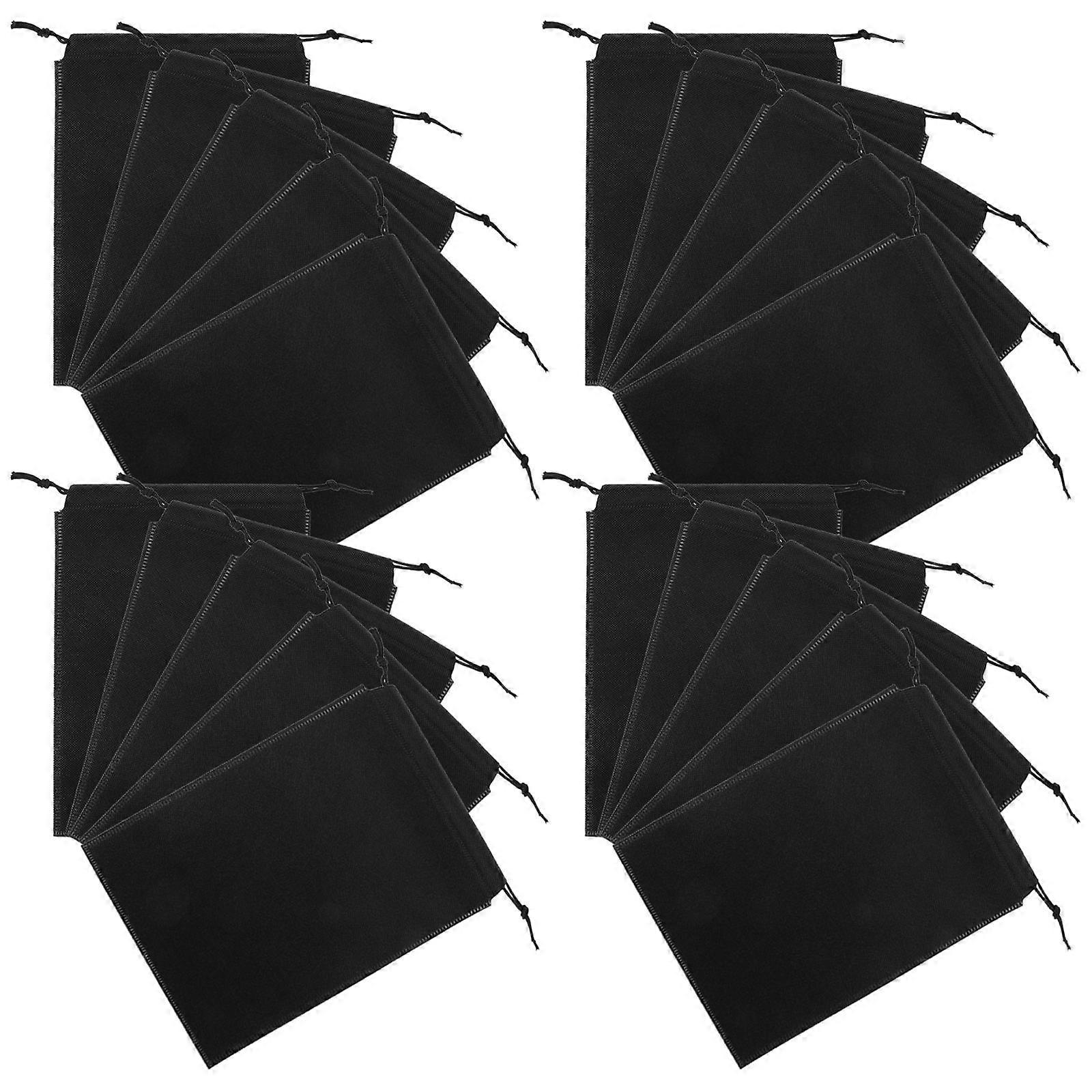 50pcs Non Woven Fabric Drawstring Bags for Shoes, Clothes & Home Storage – Lightweight, Portable & Soft Organizing Pouches
