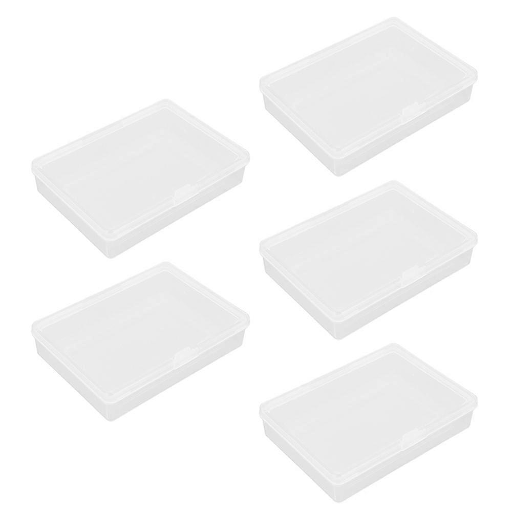 Transparent Plastic Poker Card Boxes Set of 5 Portable Game Card Storage with Unique Design for Easy Carrying
