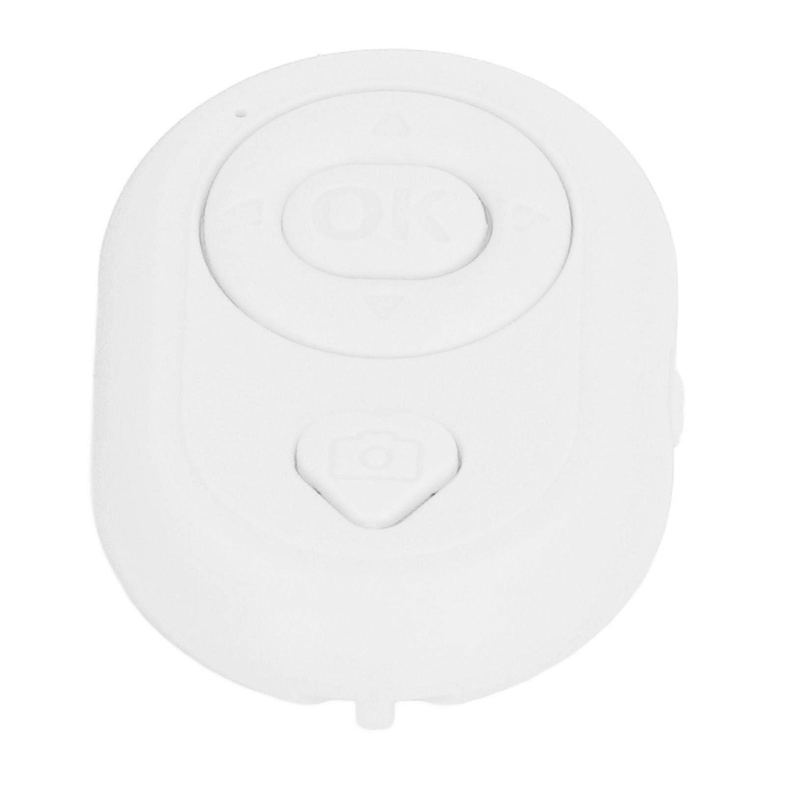 Bluetooth 4.0 Remote Shutter Wireless Camera Remote Control Page Turner Create Amazing Photos Videos Hands Free White