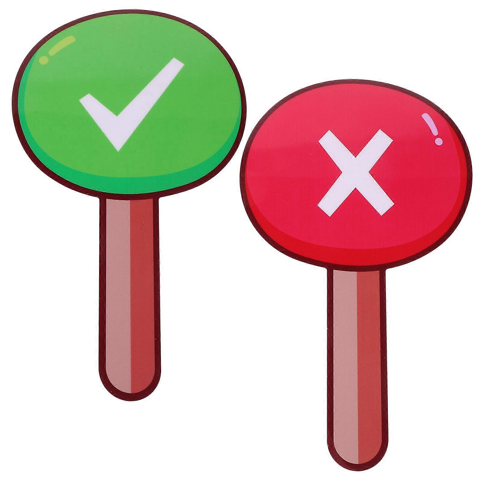 2Pcs Vote Paddle Handheld Game Paddle Judging Paddle Game Answer Paddle Classroom Judging Board