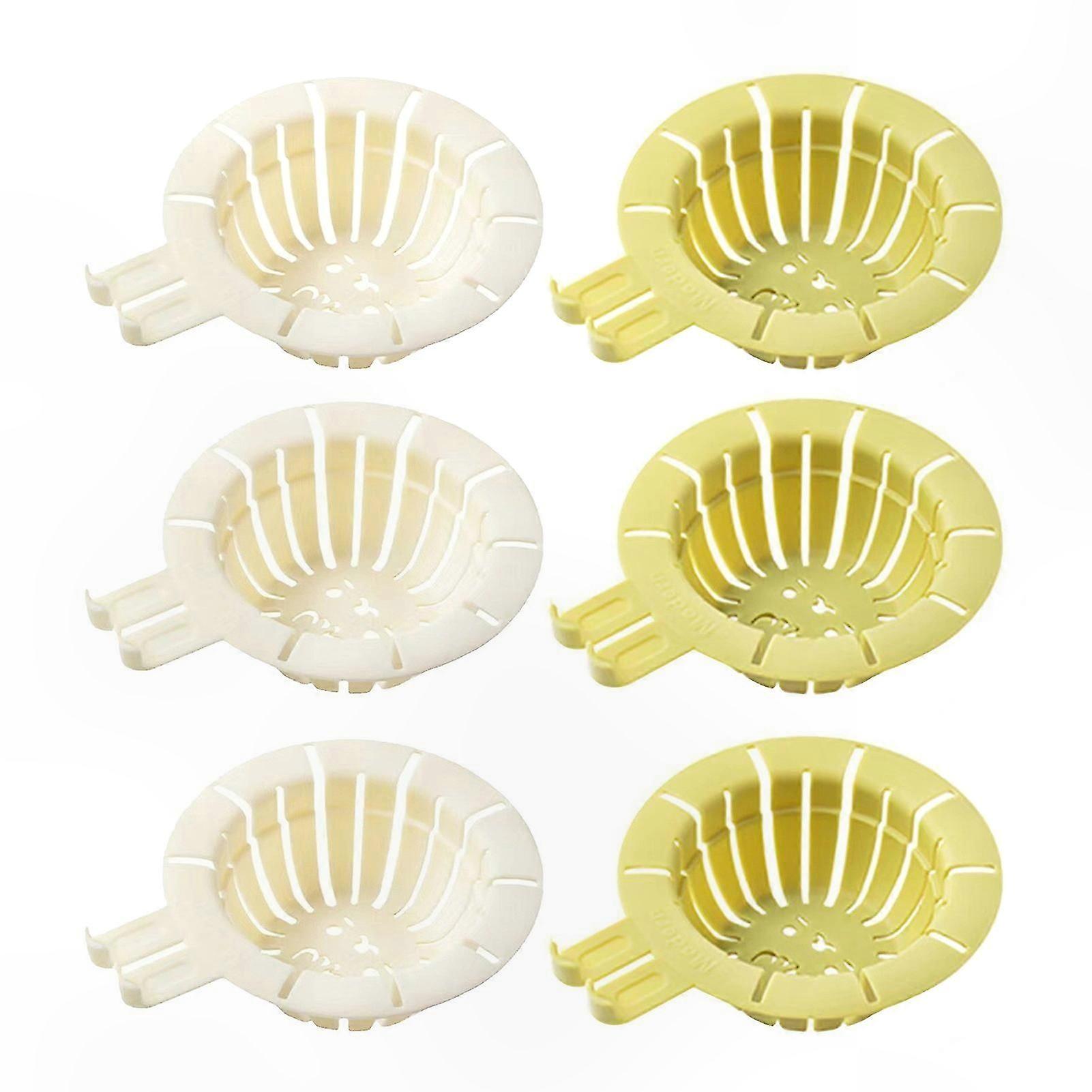 6Pcs Kitchen Sink Strainer Basket with Rabbit Ear Design Hair and Food Catcher Easy Install Multifunctional Drain Filter Rack for Sinks