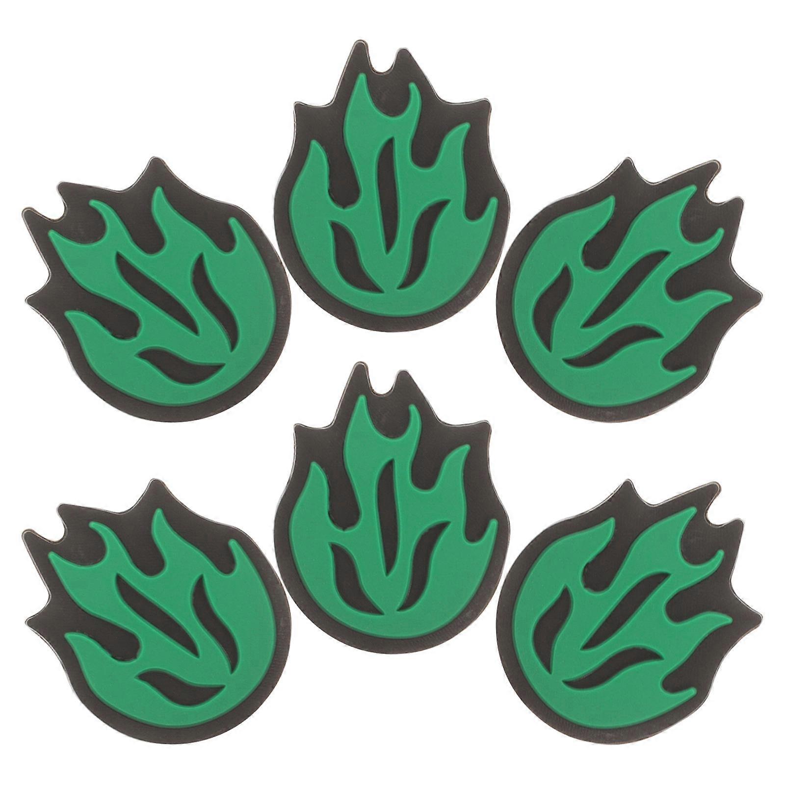 6pcs Fire Shaped Silicone Tennis Racket Dampeners – Shock Absorbing, Vibration Reducing, Stretchy & Durable for All Rackets