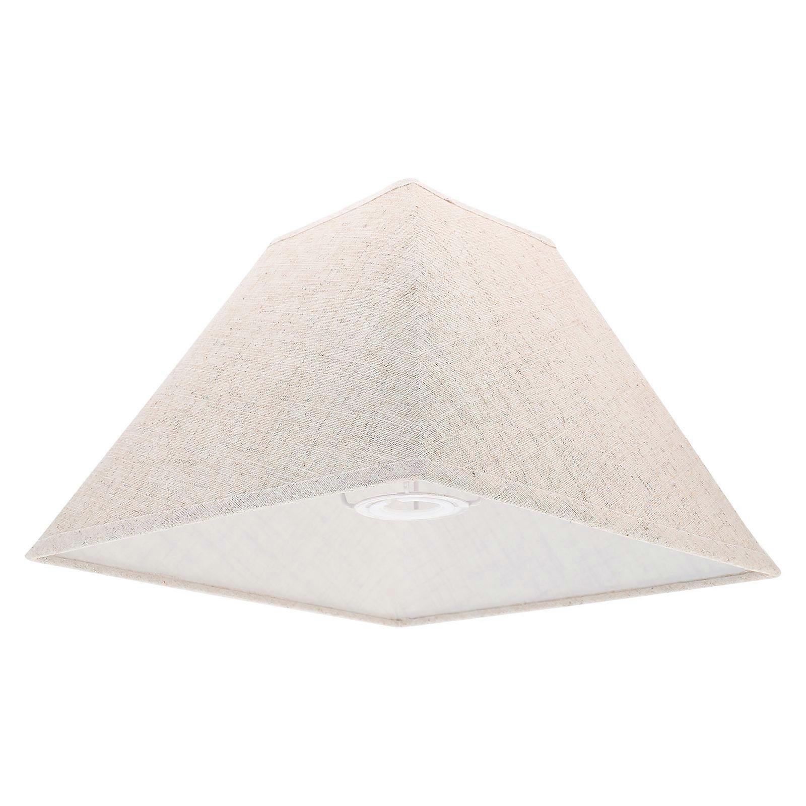Practical Cloth Lampshade Square Shape Warm Atmosphere Living Room Beige from Dust 1Pcs