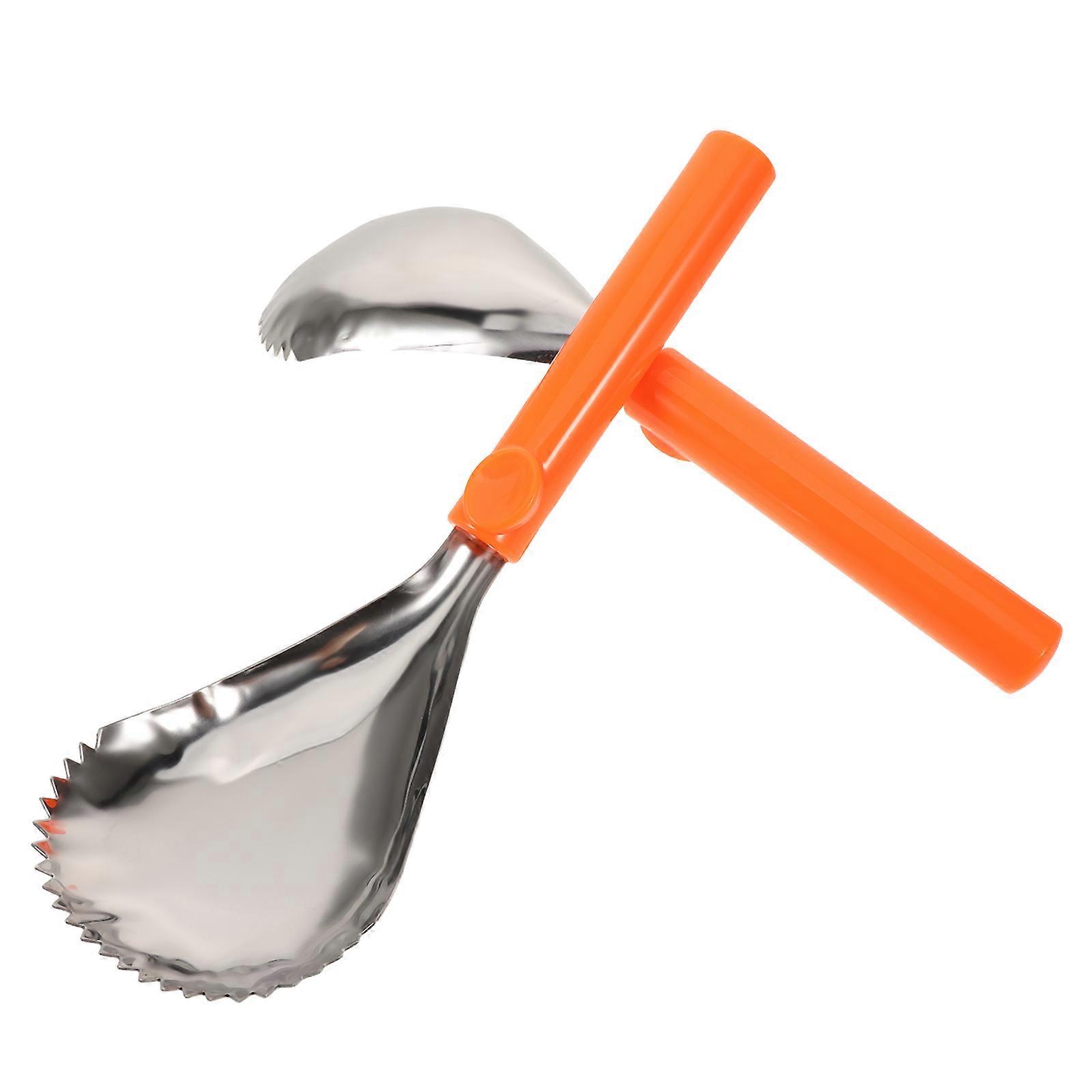 Stainless Steel Pumpkin Tool for Home Use with Efficient Scoop Design Orange 2pcs