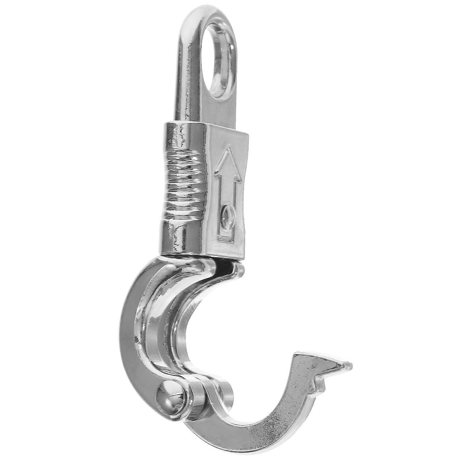 Fixed Eye Snap Hook Quick Release Horse Control Hook 10.2X3.3X3cm Silver 1Set