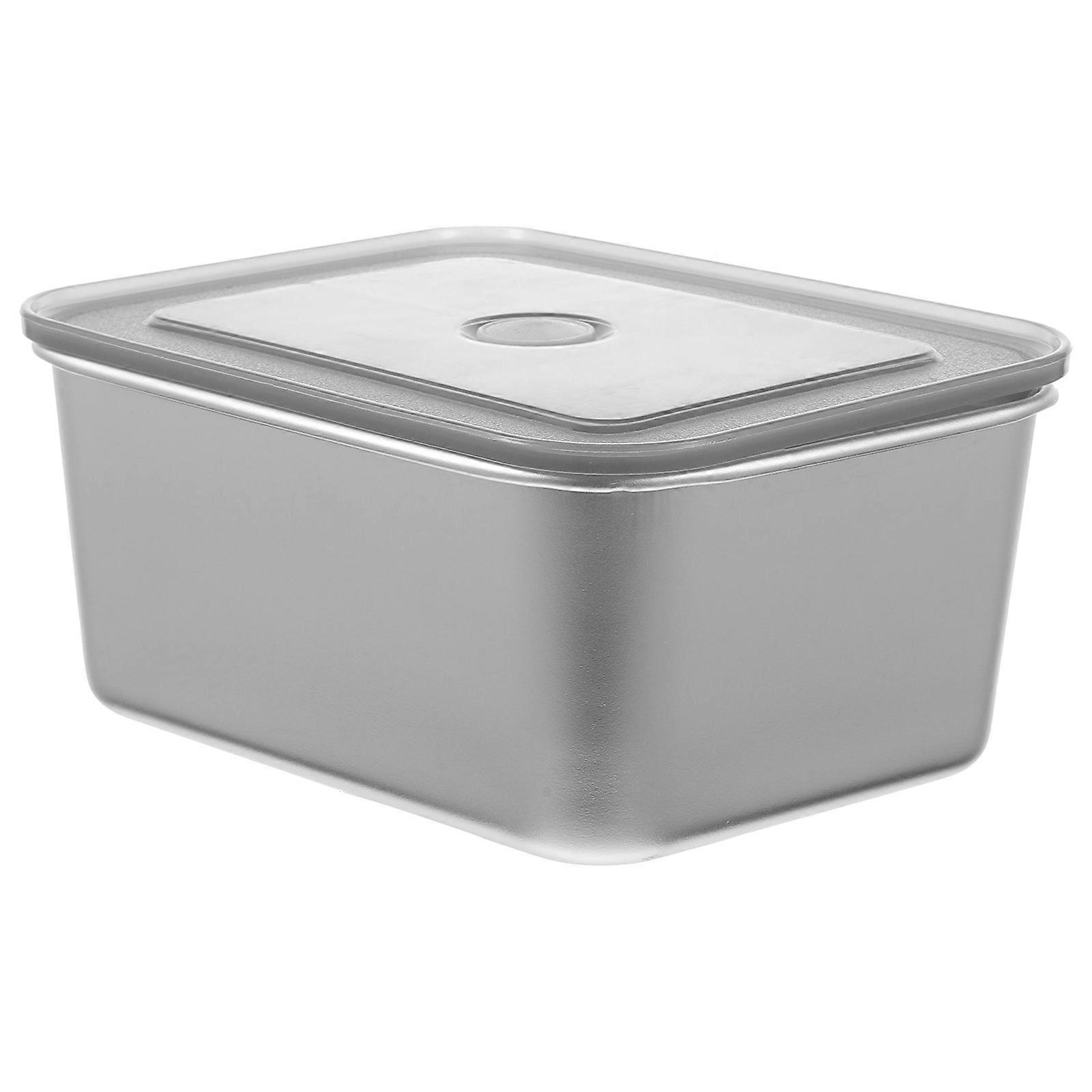 Refrigerator Organizers And Storage Refrigerator Storage Container For Household Users Silver Leak-Proof Design 1Set