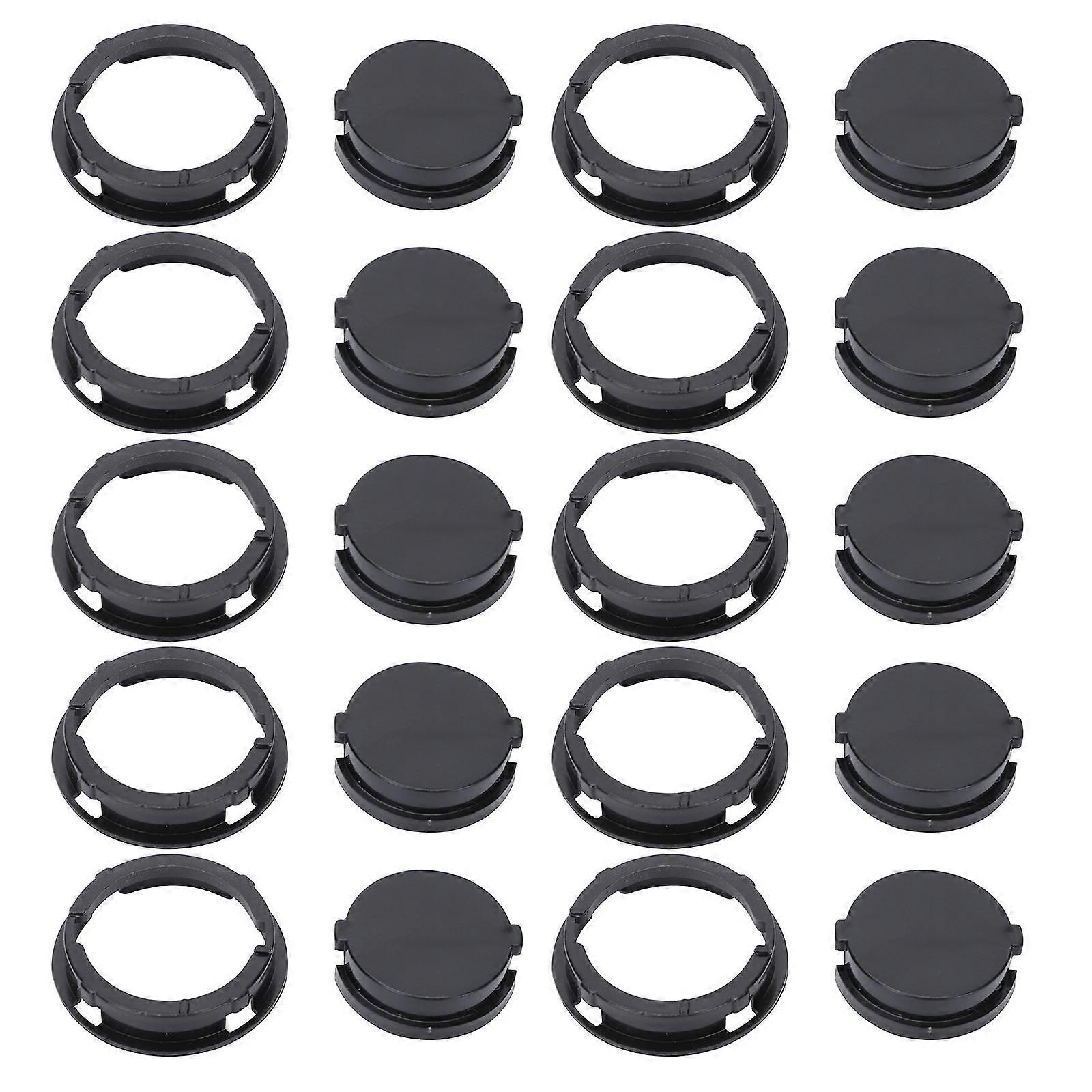 50pcs Plastic Bottom Stoppers for Piggy Bank Covers – , Lightweight Black Plugs for Easy Installation and Home Organization