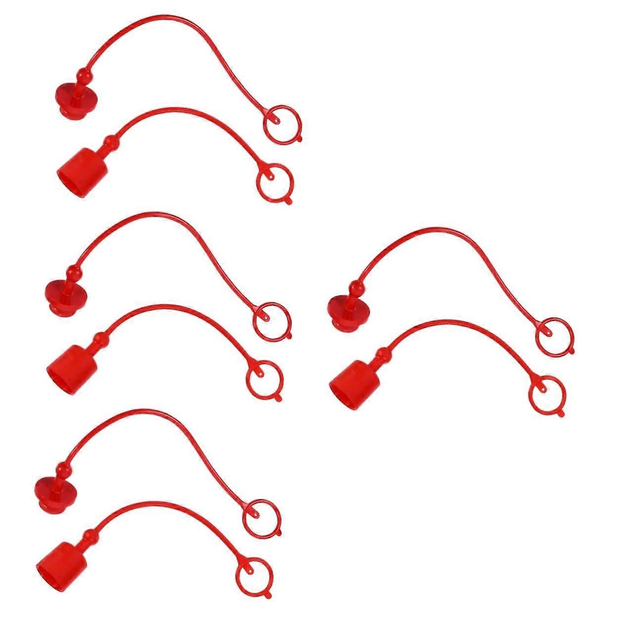 4 Sets Red PVC Shielded Coupling Covers Temperature Couplings for Compact Loaders