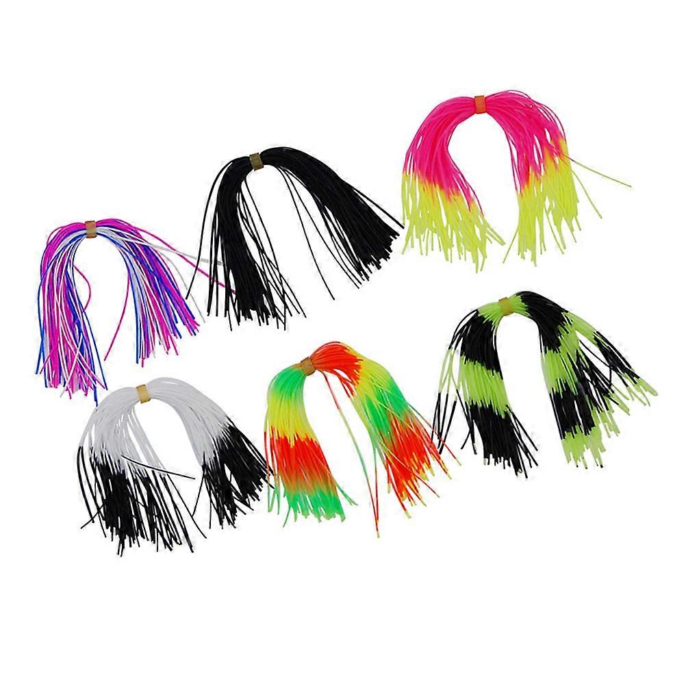6Pcs Silicone Skirts Lure Kit For Fishing Anglers Assorted Color Suitable For Outdoor Activities