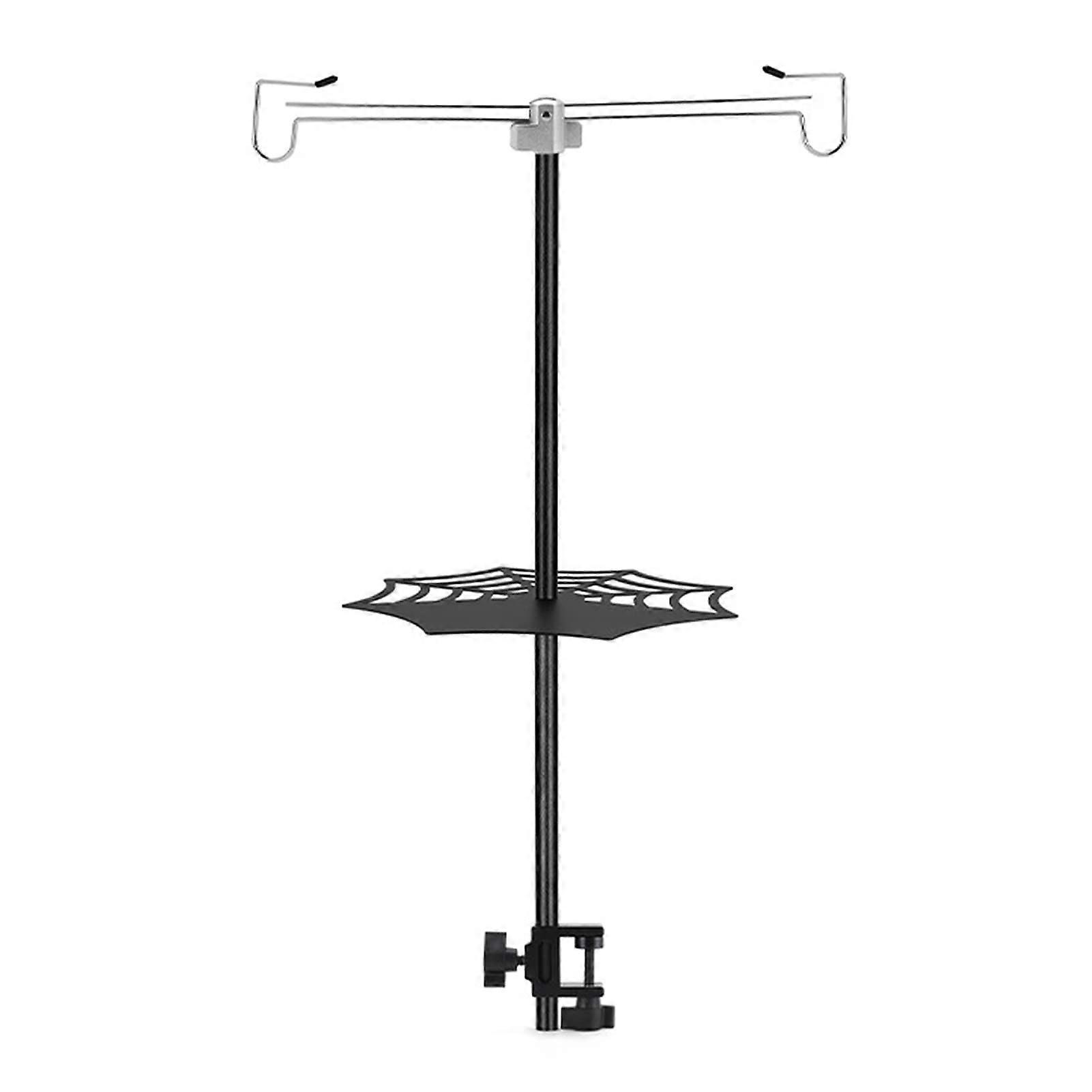 Aluminum Folding Light Stand Table Clamp and Floor Insert Lamp Pole Camping Lamp Pole