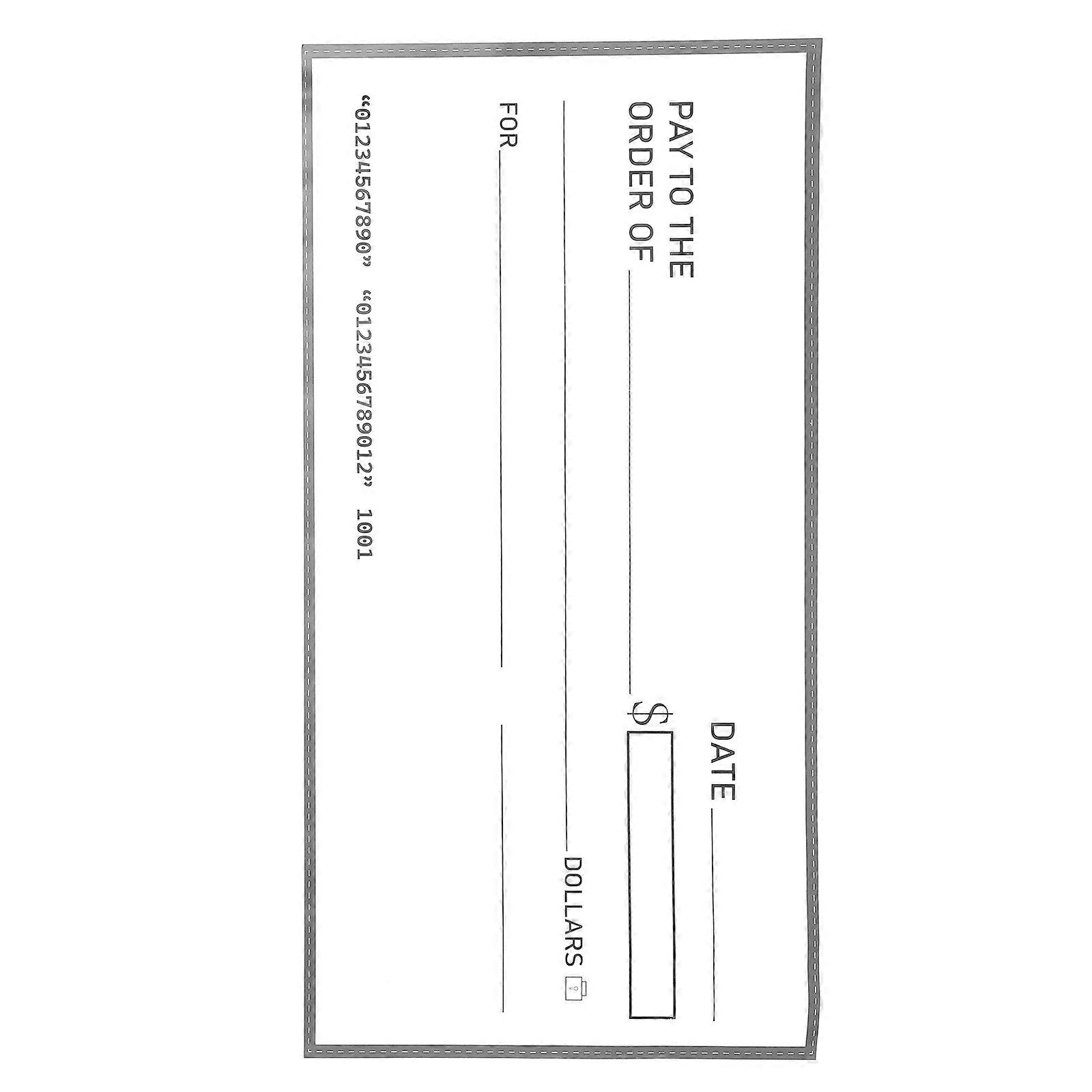 Giant Check For Presentation Big Checks For Presentations White 76.20X40.60X0.10CM Versatile Use 1Pack