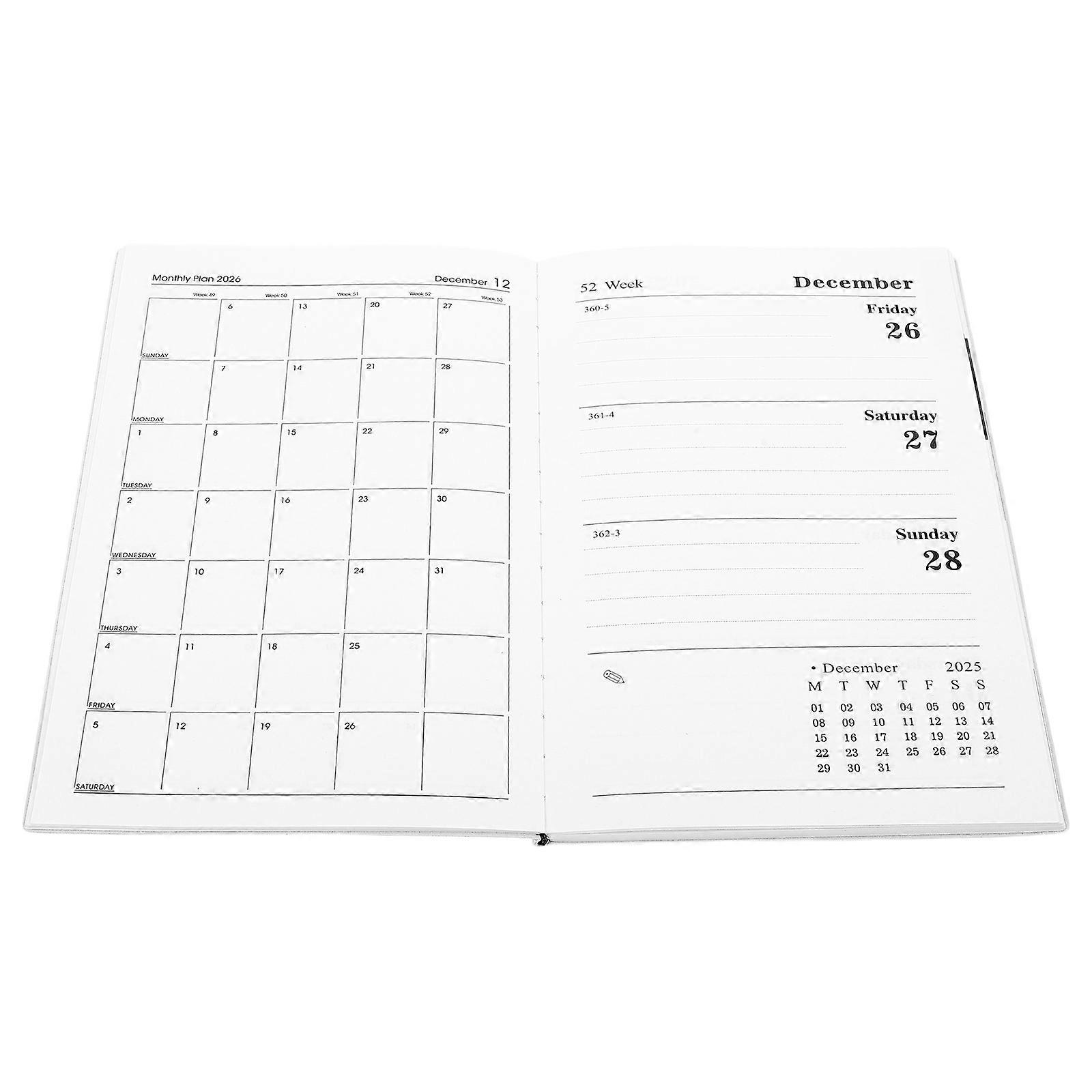 Here's a well structured product description for the **"Planner Notebook 2026: A5 PU Cover 12 Month Weekly & Monthly Calendar Organizer"**:

 

###