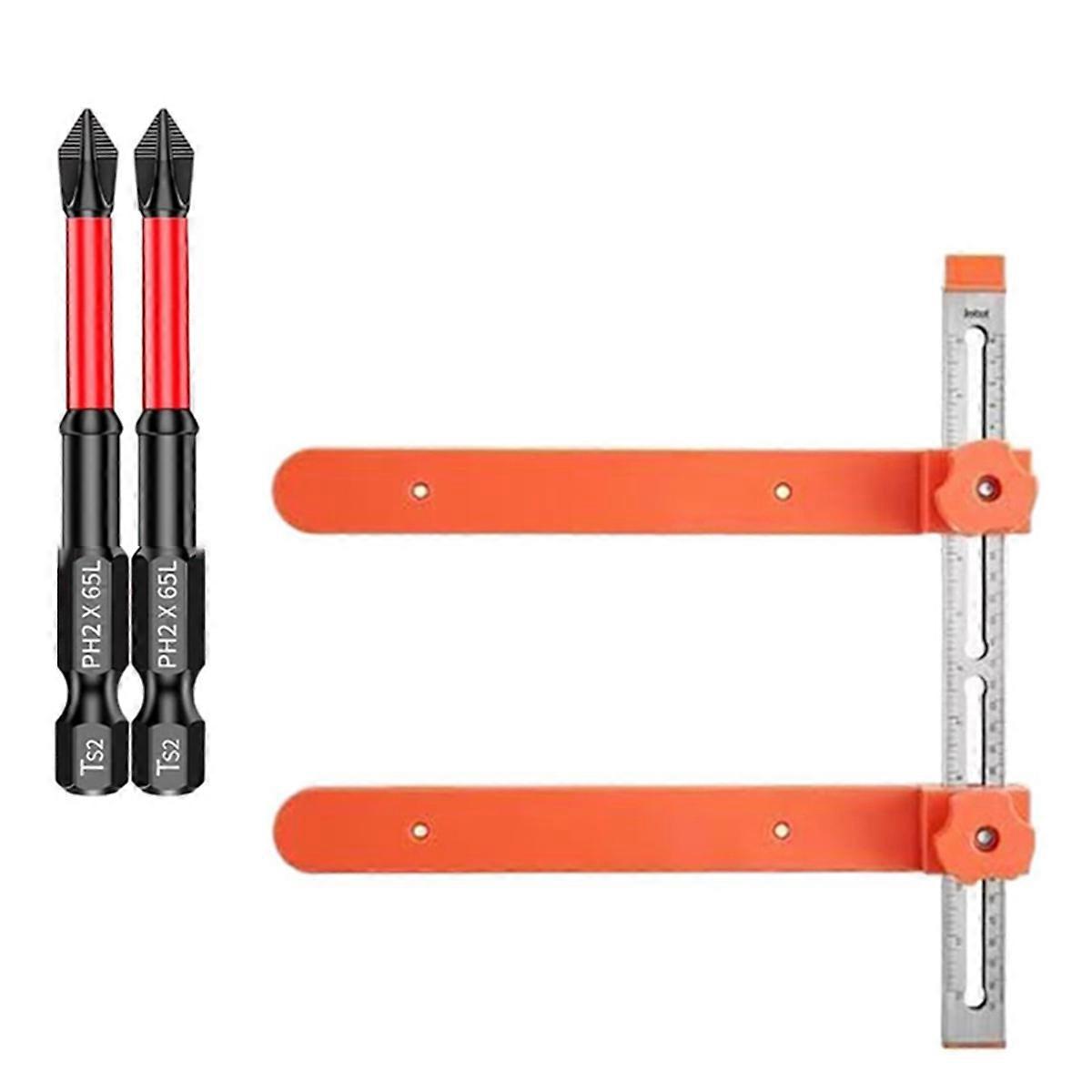 Cabinet Hardware Jig, Drawer Slide Jig, Cabinet Hardware Jigs with Magnetic Arm Punch Locator,Fast Install Drawer Slides