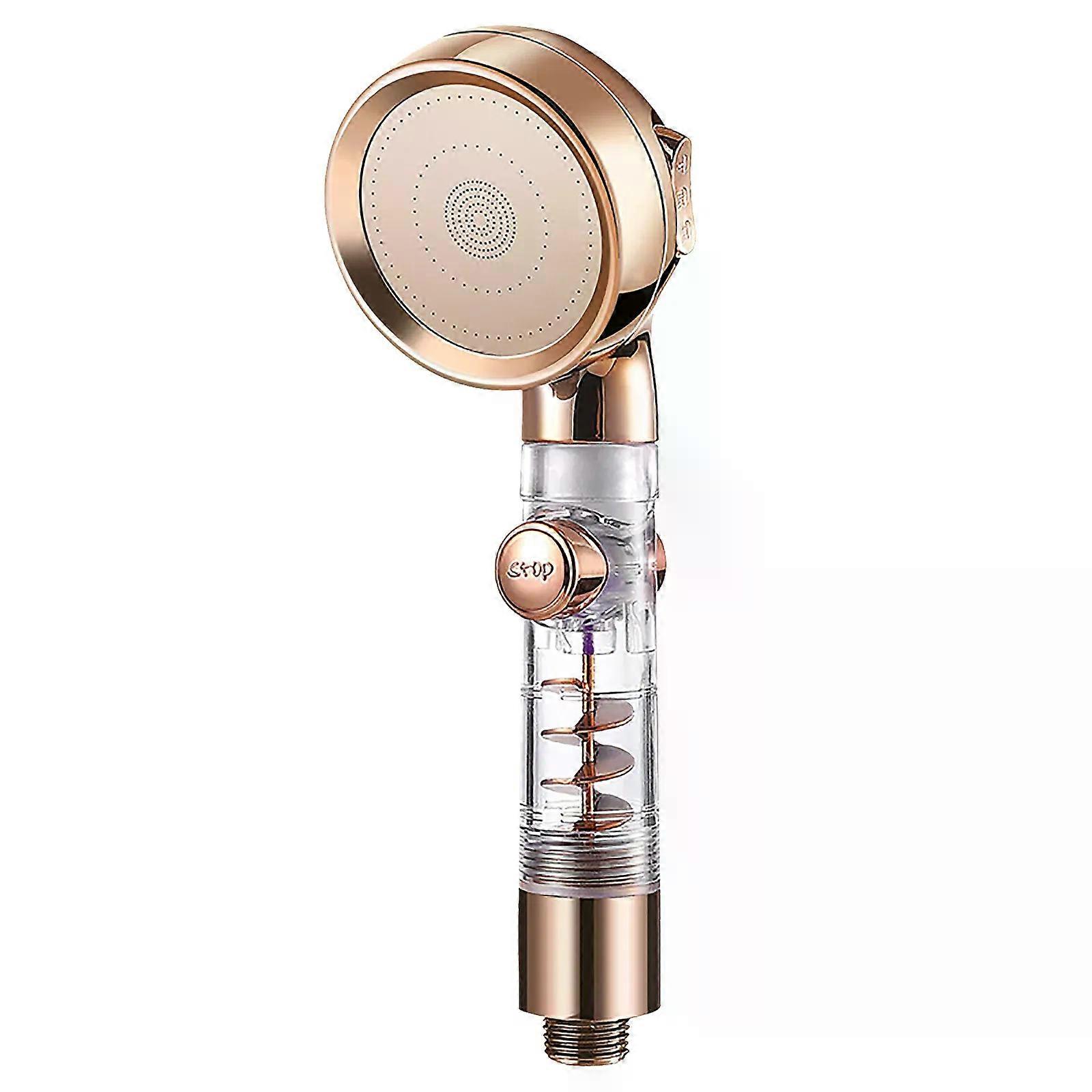 High Pressure Shower Heads 3 Modes Handheld Turbo Spray Fan Eco Shower Head Turbocharged Nozzle Water Saving Filter Shower