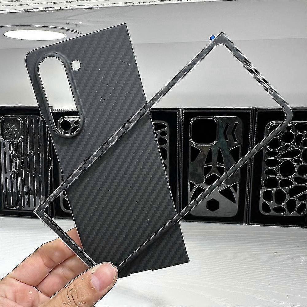 מארז סיבי פחמן תואם Samsung Galaxy Z Fold 5, כיסוי מגן סיבי ארמיד אמיתי מארז פחמן
