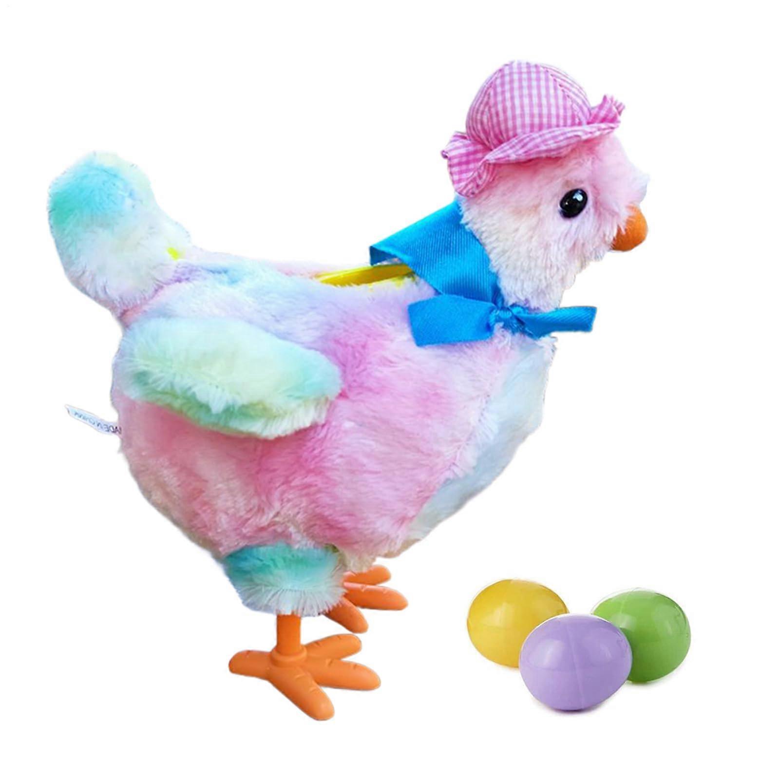 Plush Dog Toy  Electric Chicken with EggLaying Function, Interactive Egg  Chicken Feeding Dummy Toy to Prevent Boredom in Small Dogs  Pets