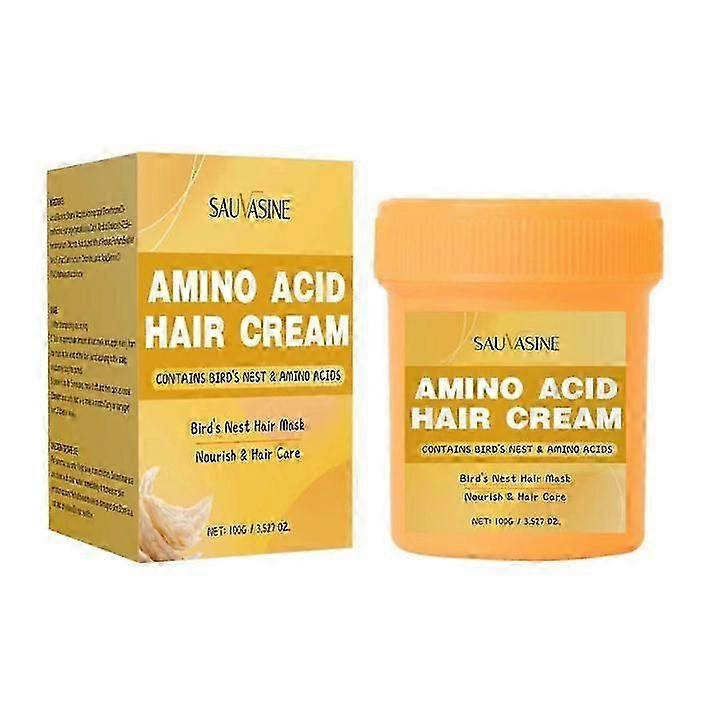 Essence d’acide aminé Crème protéinée nourrissante de luxe pour les cheveux, Acide aminé Hydratant Réparateur Soin Capillaire Après-Shampooing Masque Pour Cheveux Secs, Crépus et Endommagés