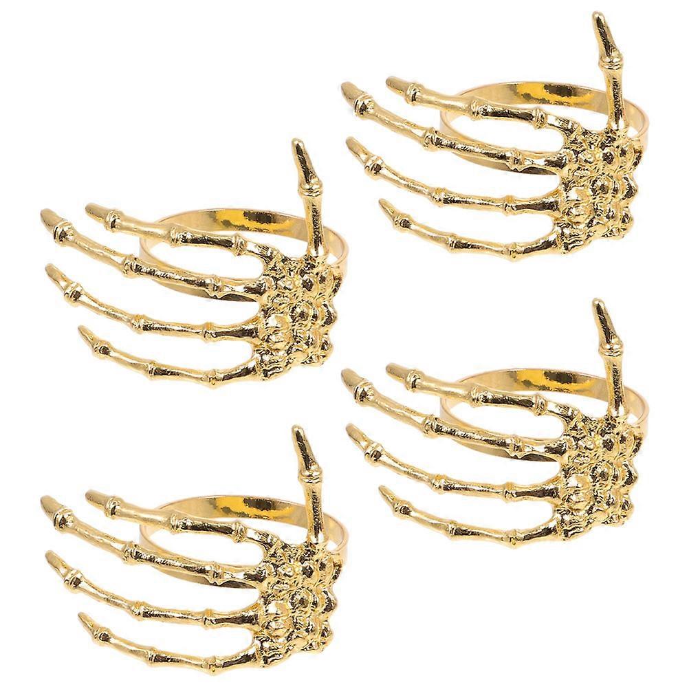 Ghost Hand Napkin Rings   Unique Halloween Table Decor for Parties & Special Occasions   Creative Molding Serviette Buckles, 4pcs Set