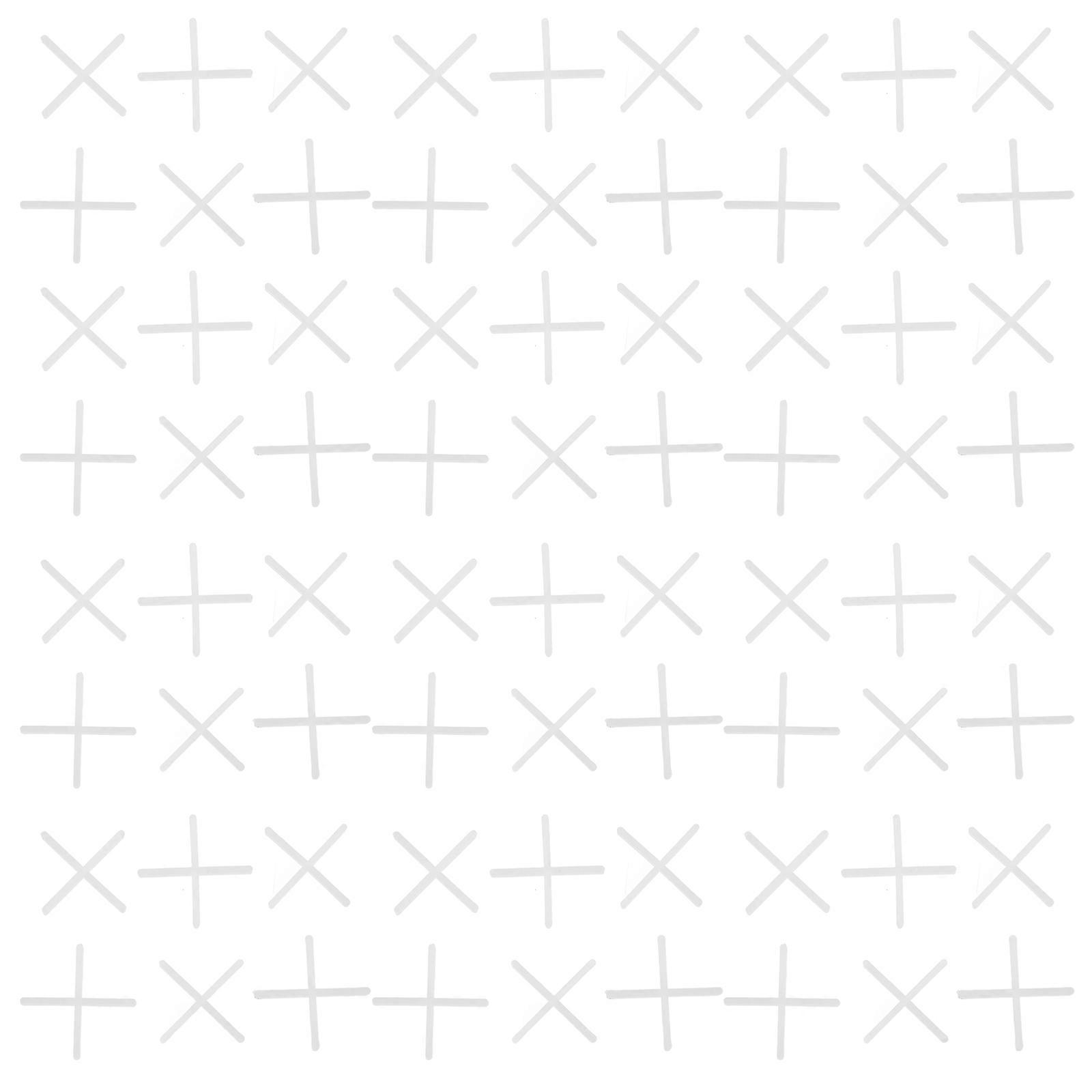 White PE Tile Spacers for Home Use Accurate Positioning Easy Installation with Cross Shape 500Pcs