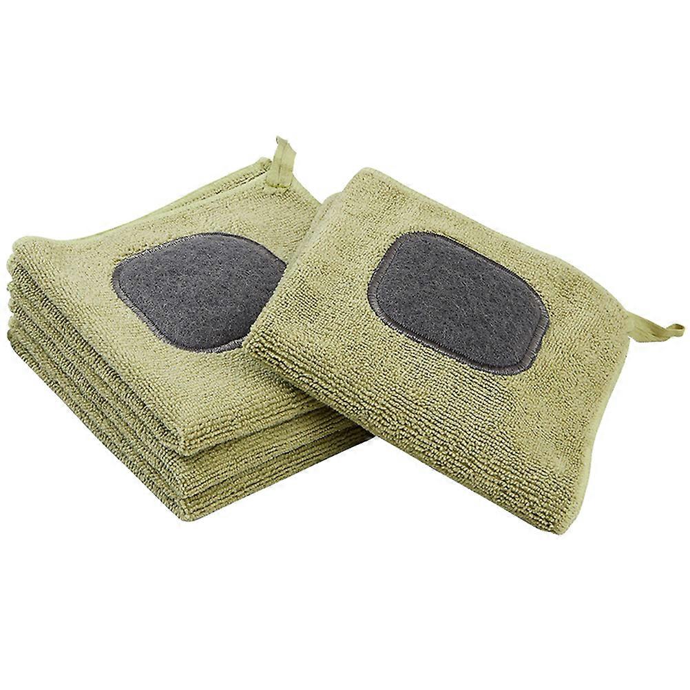 Kitchen Dishcloth Absorbing Hand Towel for Cleaning 4Pcs Light Green Set