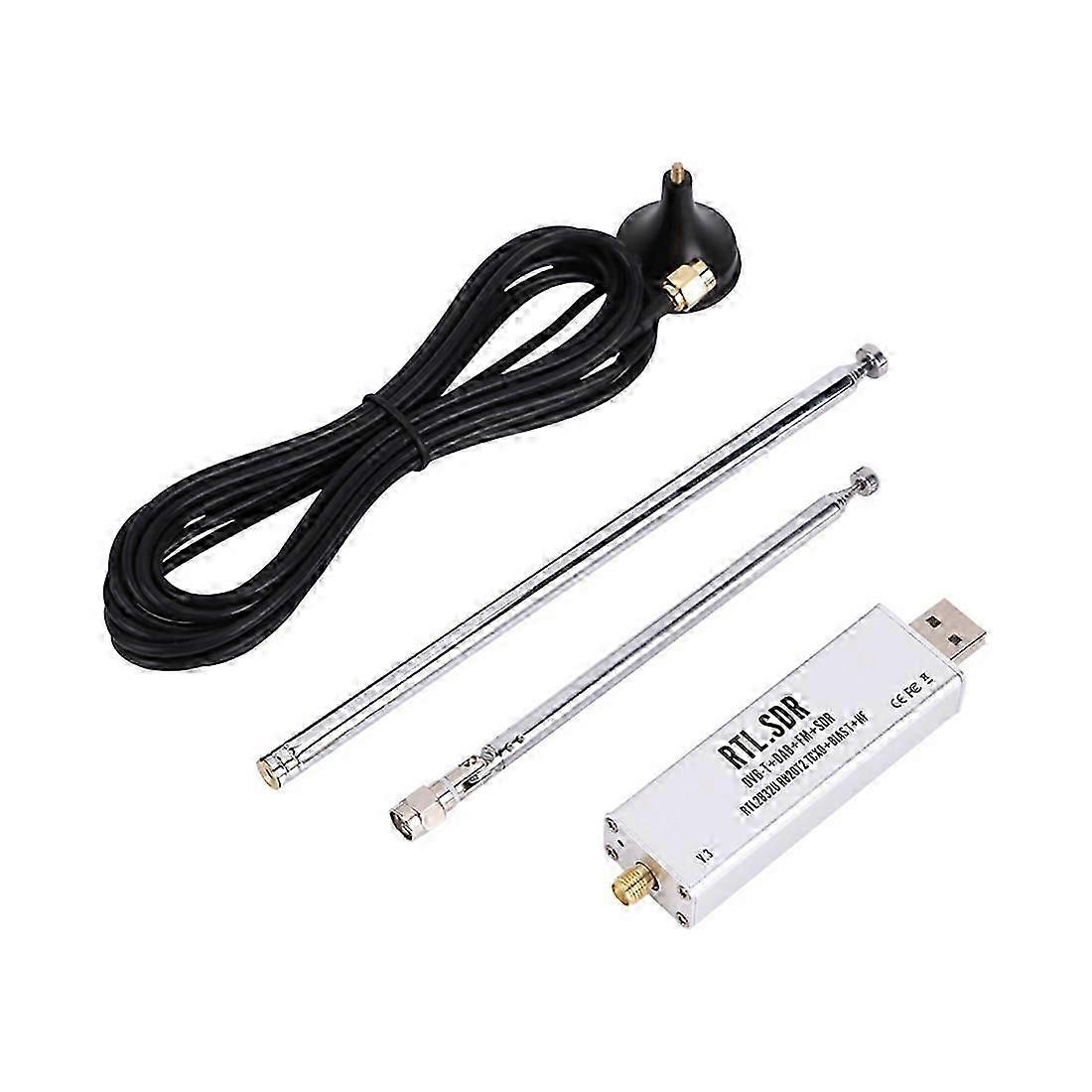 RTL SDR-Empfänger V3 RTL2832U 0,1 MHz-1,7 GHz TCXO-Empfänger mit Antenne
